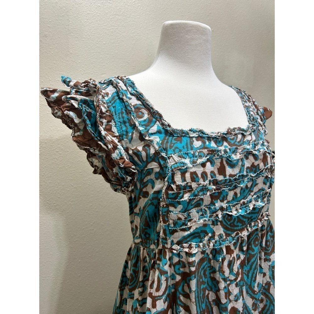 House Of Harlow 1960 Peasant Hippie Dress S 100% Cotton Cottagecore Boho Maxi - Picture 5 of 10